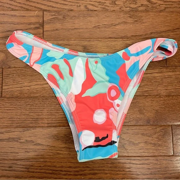 Shein Color Block Ruched Bikini Swimsuit • Multicolor - Picture 3 of 5